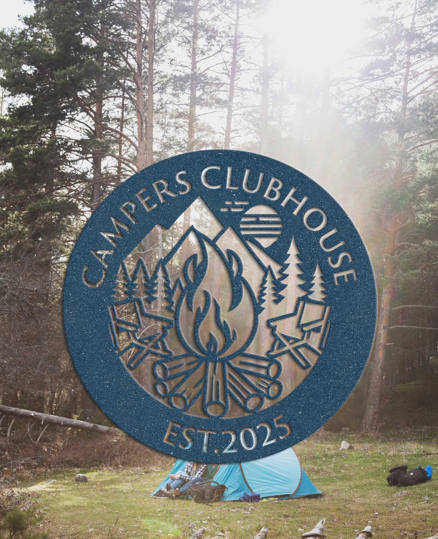 Custom Camping Metal Sign, Personalized Camping Outdoor Deco, Campfire Sign, Campsite Sign, Camper Decor, Fire Pit Sign, Metal Wall Art