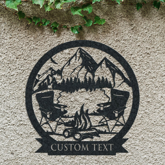Personalized Camping Metal Wall Art, Campfire Sign, Campsite Sign, Camper Decor, Fire Pit Sign, Metal Sign, Custom Camping Outdoor Deco