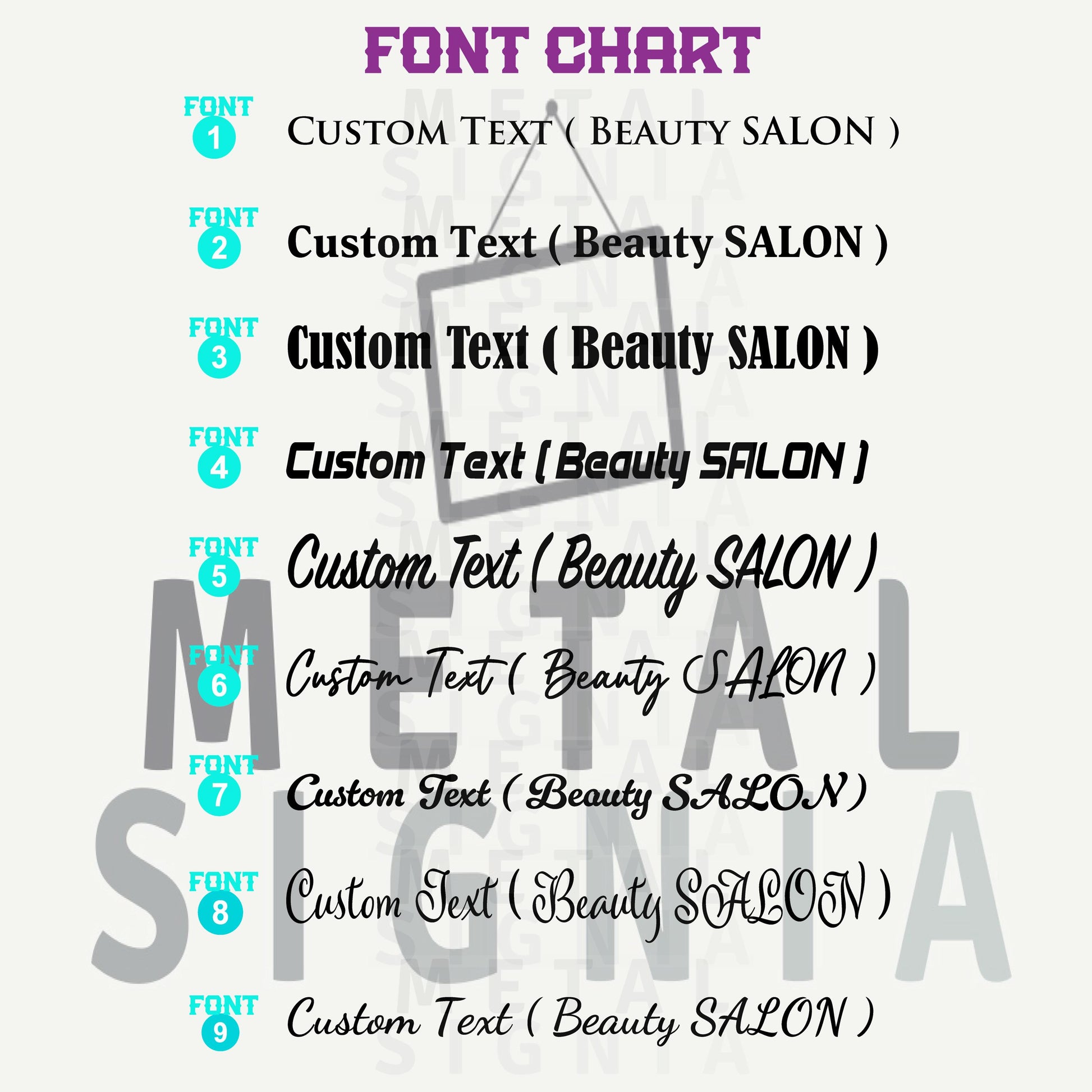 Personalized Hair Dresser Metal Sign, Custom Hair Stylist Name Sign, Woman Face Beauty Center Metal Wall Decor, Barber Shop Store Sign