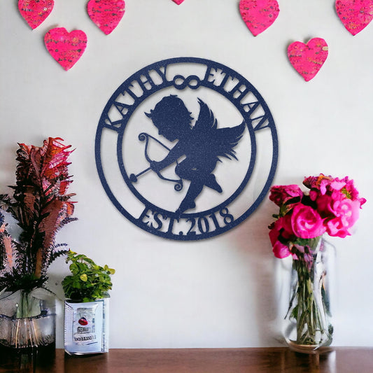 Custom Valentines Day Gift, Personalized Metal Wall Art, Gift for Wife, Boyfriend Girlfriend Gift, Wedding Gift, Established Love Sign