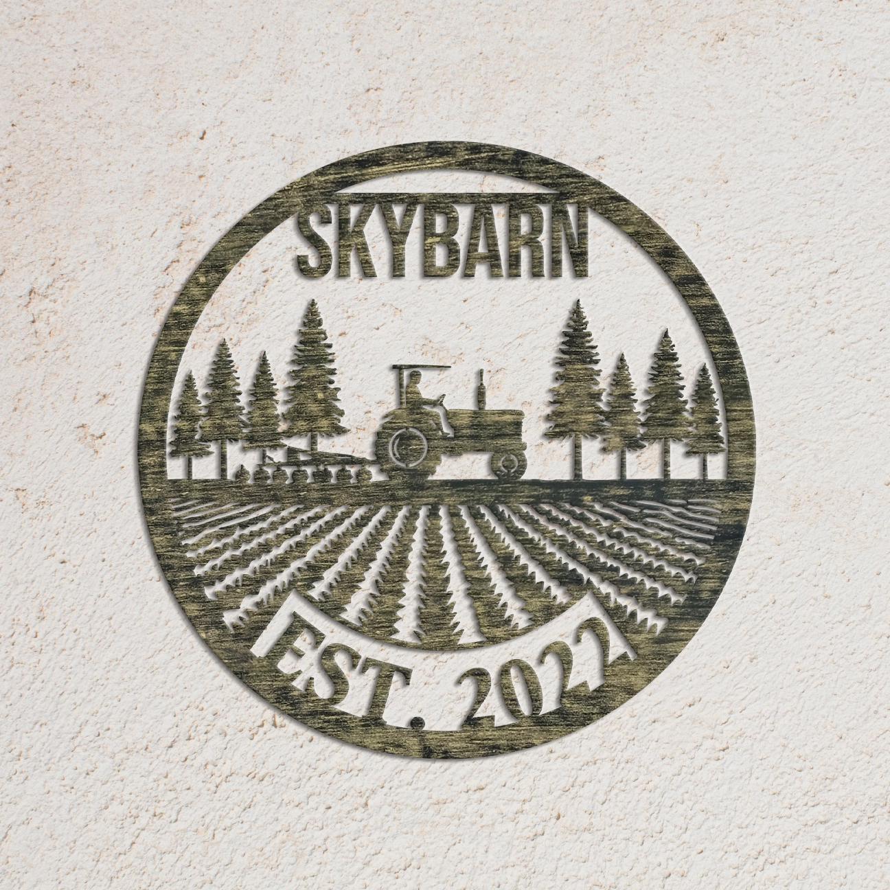 Custom Metal Farm Sign, Personalized Ranch Barn Name Sign, Farmer Gift, Farmhouse Tractor Decor, Large Farm Sign, Logo Available