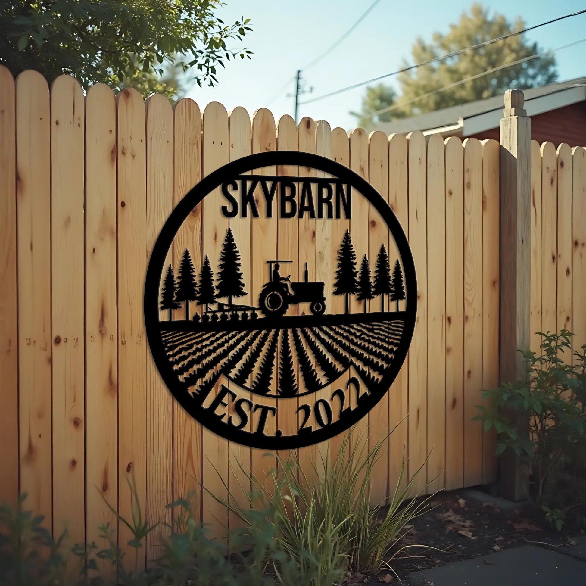 Custom Metal Farm Sign, Personalized Ranch Barn Name Sign, Farmer Gift, Farmhouse Tractor Decor, Large Farm Sign, Logo Available