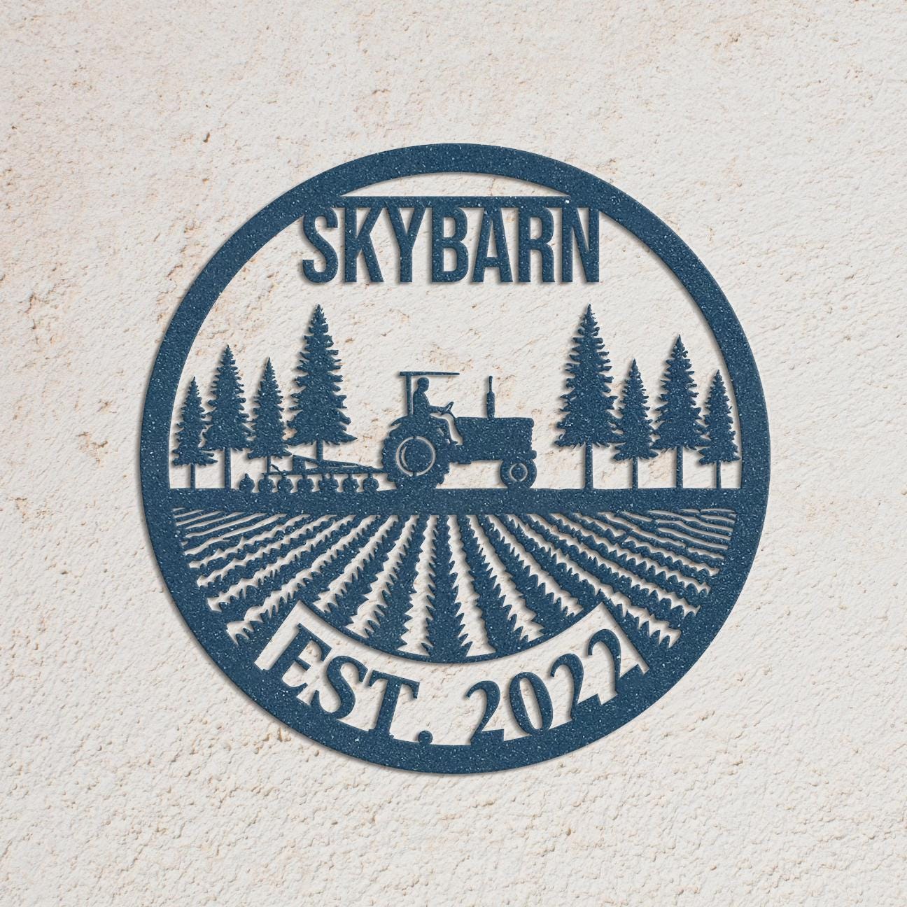 Custom Metal Farm Sign, Personalized Ranch Barn Name Sign, Farmer Gift, Farmhouse Tractor Decor, Large Farm Sign, Logo Available