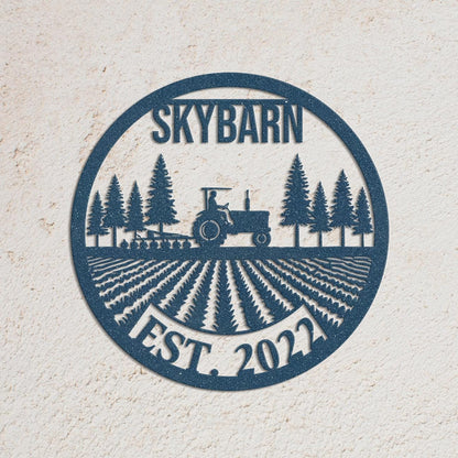 Custom Metal Farm Sign, Personalized Ranch Barn Name Sign, Farmer Gift, Farmhouse Tractor Decor, Large Farm Sign, Logo Available