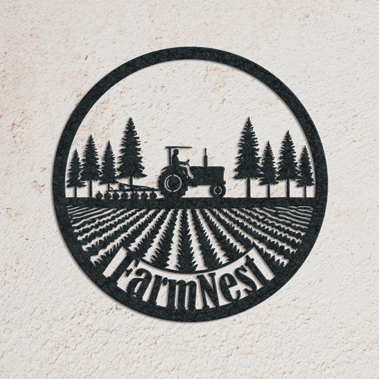Personalized Metal Farm Sign, Ranch Barn Sign, Custom Name Text , Farmer Gift, Farmhouse Tractor Decor, Large Farm Sign, Logo Available