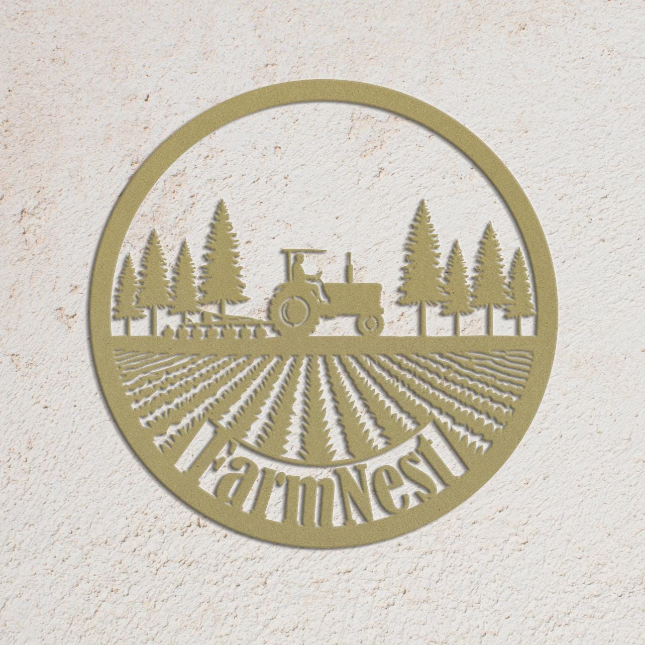 Personalized Metal Farm Sign, Ranch Barn Sign, Custom Name Text , Farmer Gift, Farmhouse Tractor Decor, Large Farm Sign, Logo Available