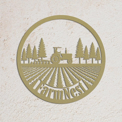 Personalized Metal Farm Sign, Ranch Barn Sign, Custom Name Text , Farmer Gift, Farmhouse Tractor Decor, Large Farm Sign, Logo Available