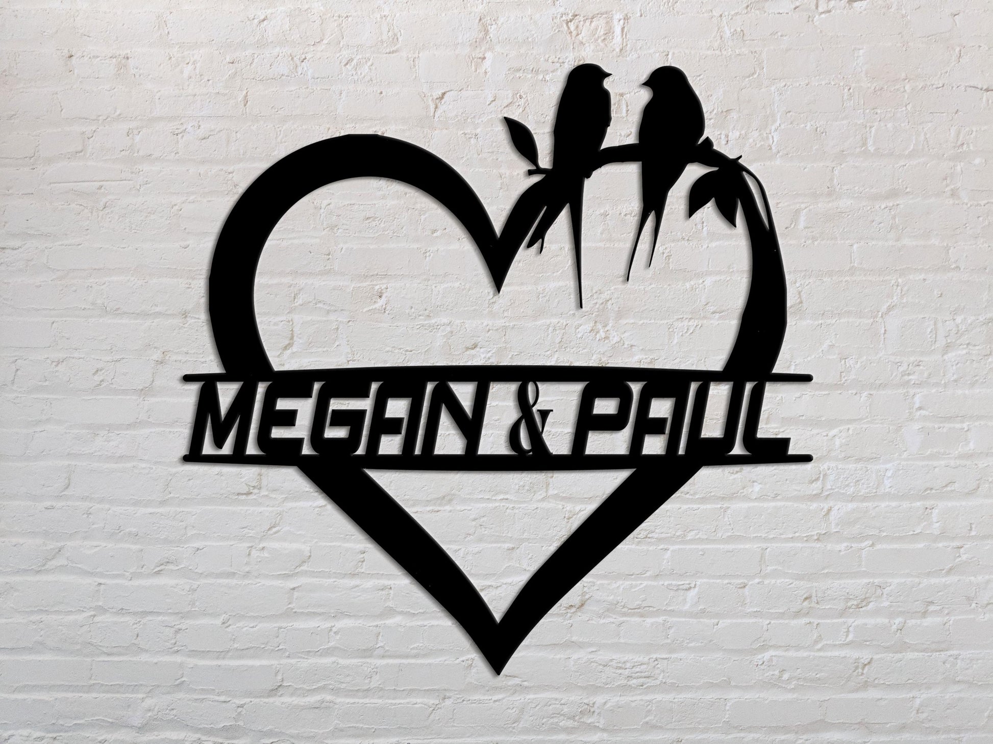 Personalized Heart Metal Wall Art, Valentines Day Gift, Perfect Gift for the Couples, Anniversary Wedding Fiance Girlfriend Wife Gift