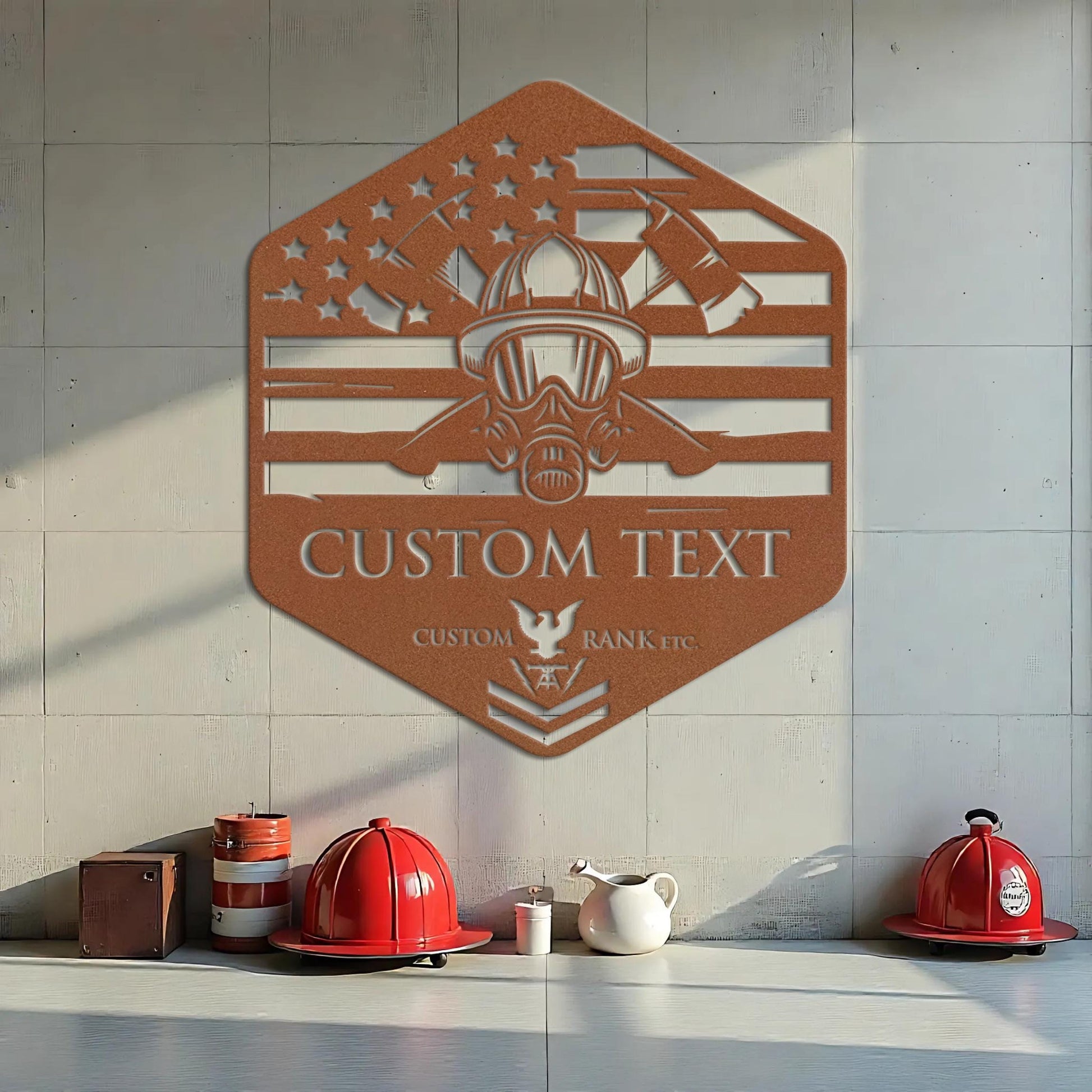 Custom Fireman Metal Sign, Fireman Wall Art, Firefighter Wall Decor, Fireman Gift, Fire Department Sign, Gift for Firefighter