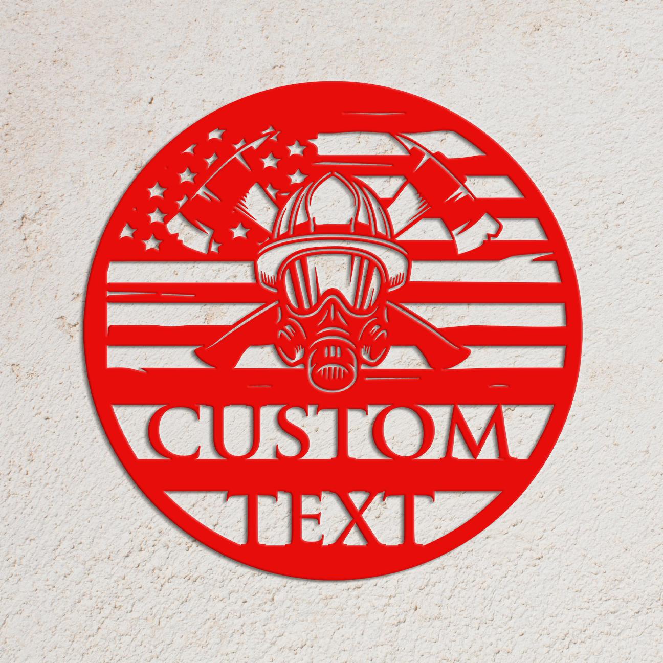 Custom Firefighter Metal Sign, Fireman Wall Art, Firefighter Wall Decor, Fireman Gift, Fire Department Sign, Gift for Firefighter