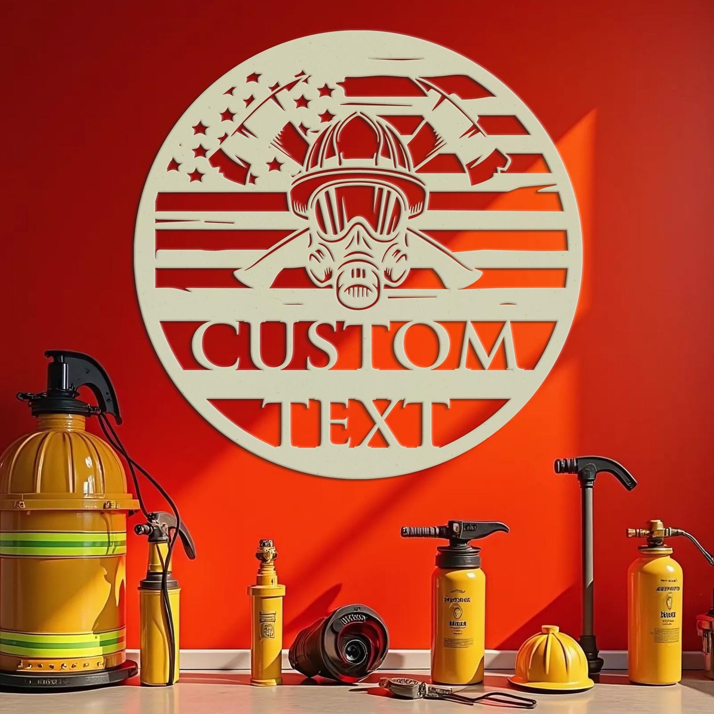 Custom Firefighter Metal Sign, Fireman Wall Art, Firefighter Wall Decor, Fireman Gift, Fire Department Sign, Gift for Firefighter