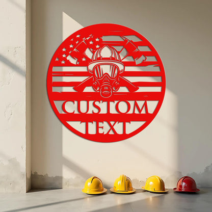 Custom Firefighter Metal Sign, Fireman Wall Art, Firefighter Wall Decor, Fireman Gift, Fire Department Sign, Gift for Firefighter