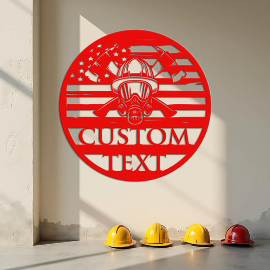 Custom Firefighter Metal Sign, Fireman Wall Art, Firefighter Wall Decor, Fireman Gift, Fire Department Sign, Gift for Firefighter