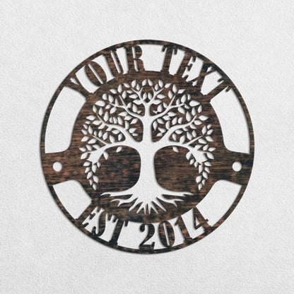 Personalized Tree of Life Metal Wall Art, Tree of Life Wall Decor, Metal Tree Wall Art, Custom Metal Art, Custom Metal Sign, Gift for Couple