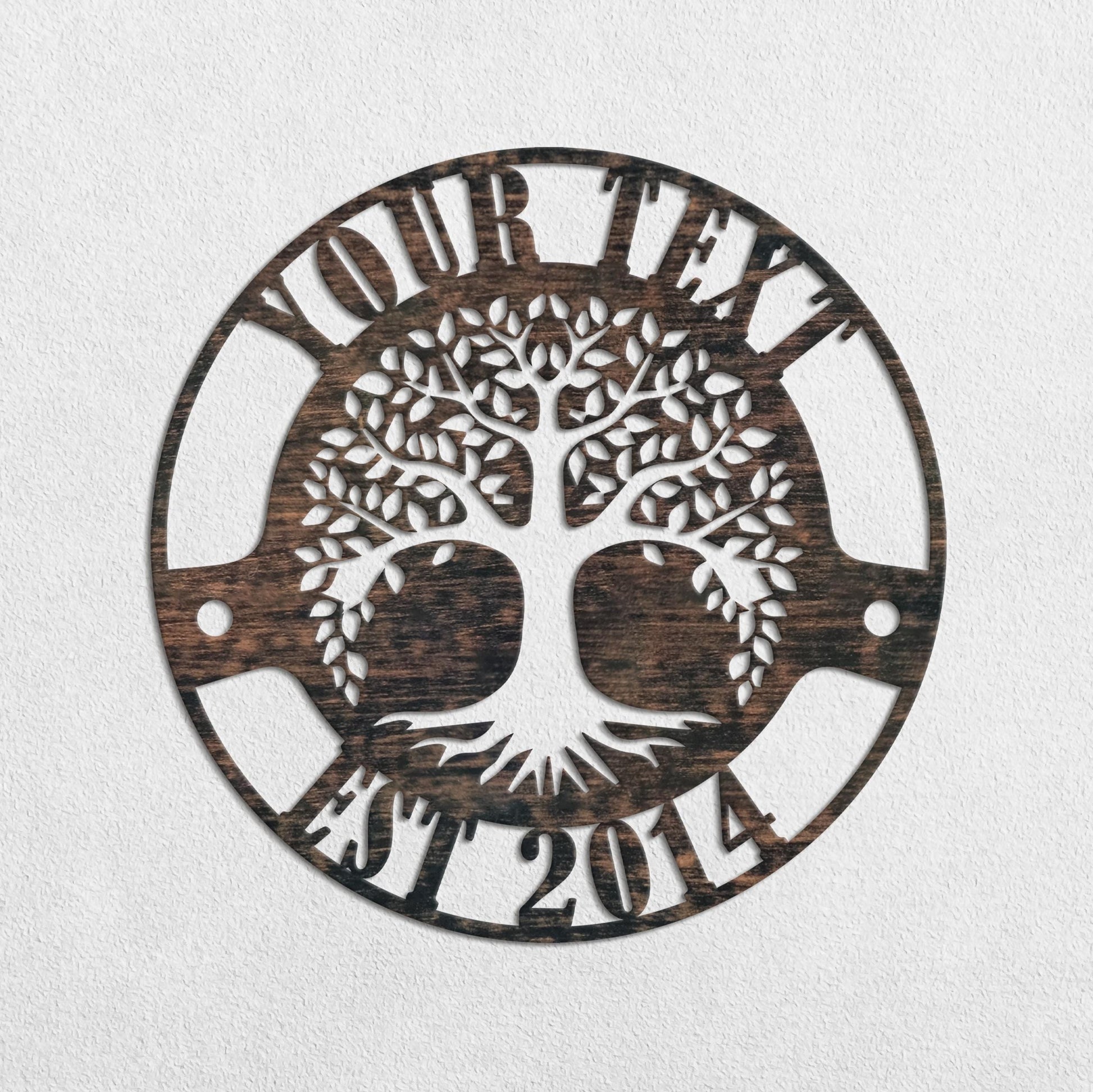 Personalized Tree of Life Metal Wall Art, Custom Family Name Sign, Tree of Life Wall Decor, Custom Metal Art, Gift for Couple, Parents Gift