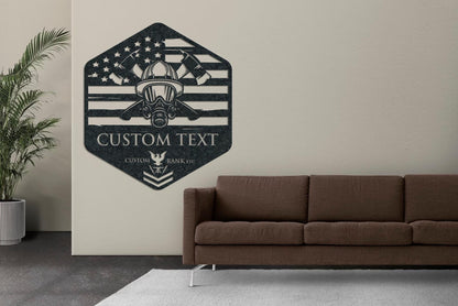 Custom Fireman Metal Sign, Fireman Wall Art, Firefighter Wall Decor, Fireman Gift, Fire Department Sign, Gift for Firefighter