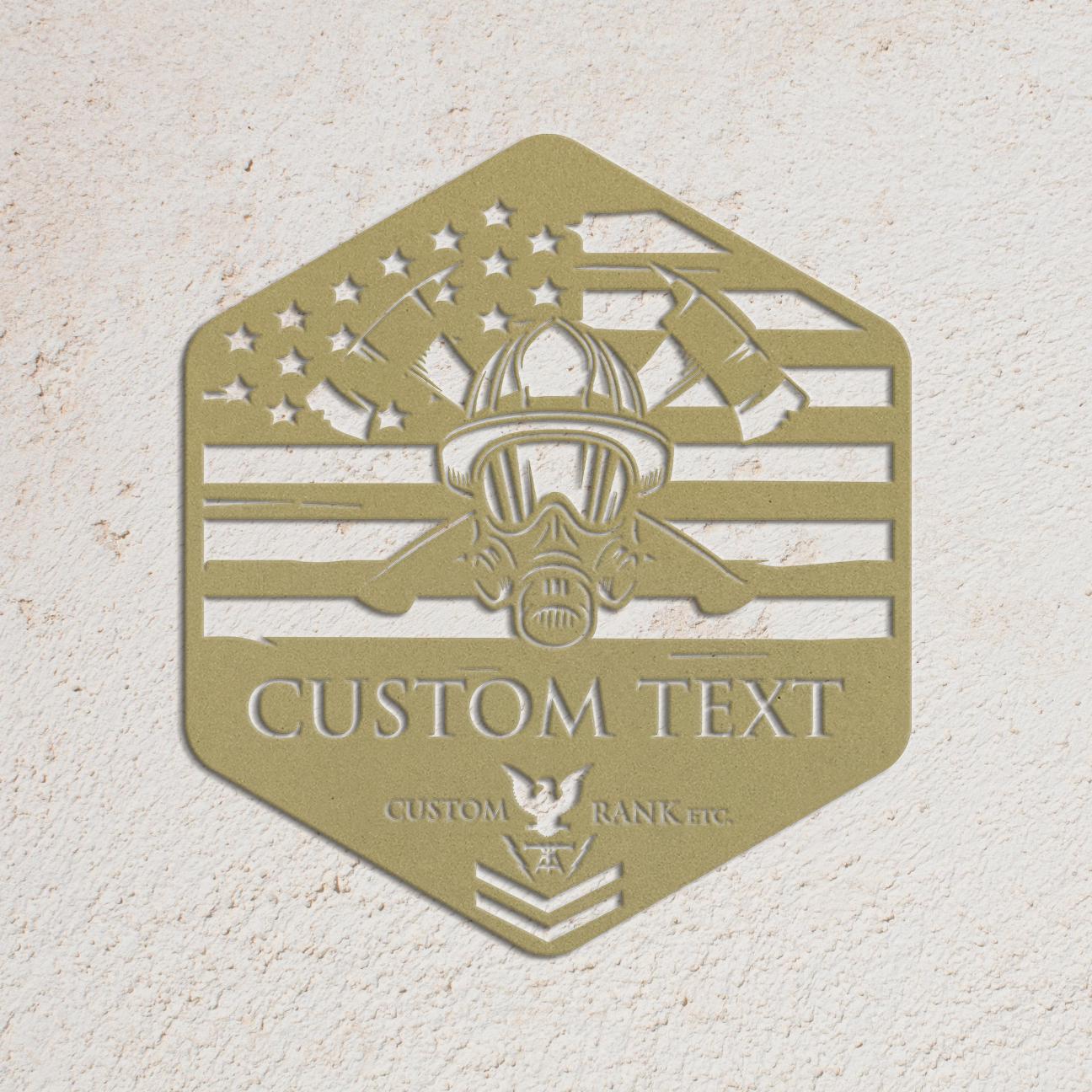Custom Fireman Metal Sign, Fireman Wall Art, Firefighter Wall Decor, Fireman Gift, Fire Department Sign, Gift for Firefighter