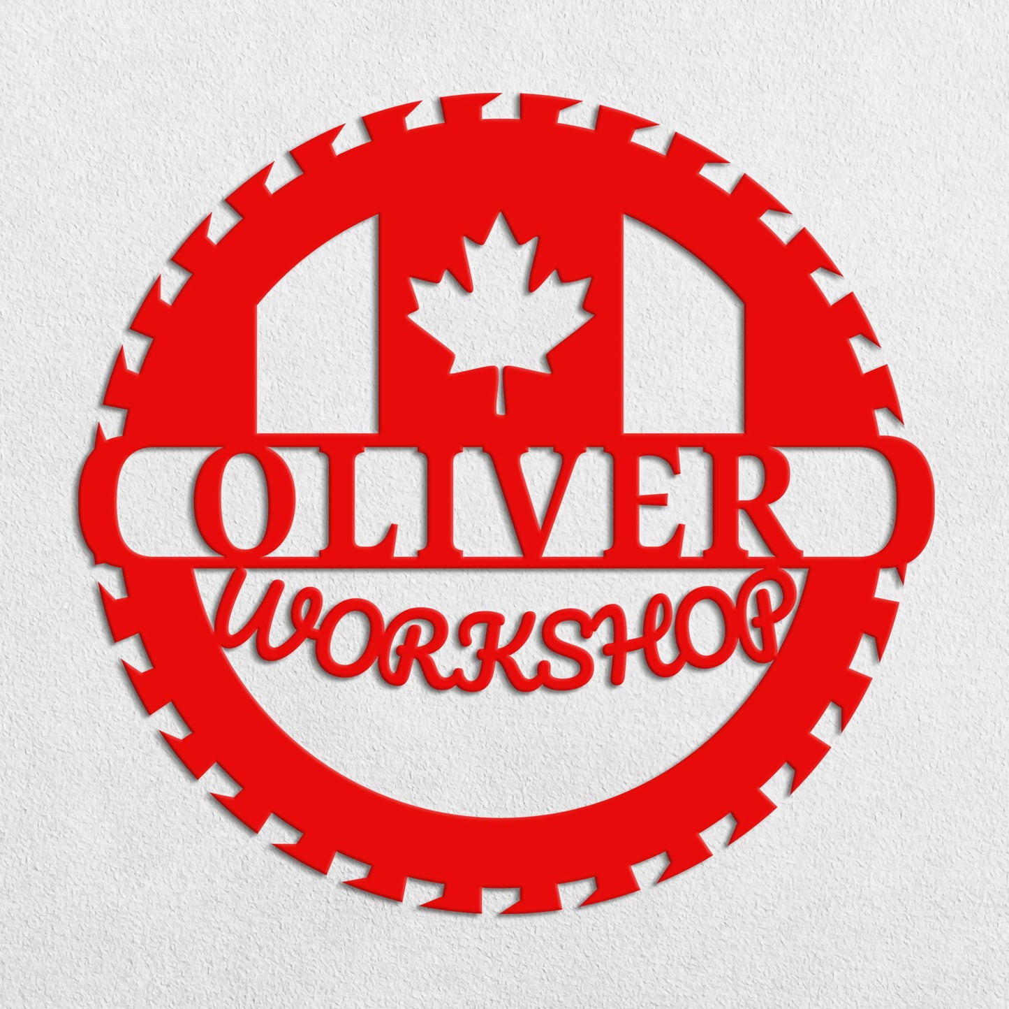 Custom Metal Workshop Sign with Canada Flag, Canadian Flag Garage Sign, Canada Symbol Sign, Gift for Dad Grandpa, Gift for Canadian