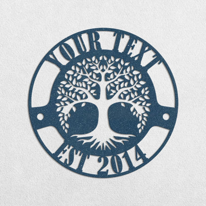 Personalized Tree of Life Metal Wall Art, Custom Family Name Sign, Tree of Life Wall Decor, Custom Metal Art, Gift for Couple, Parents Gift