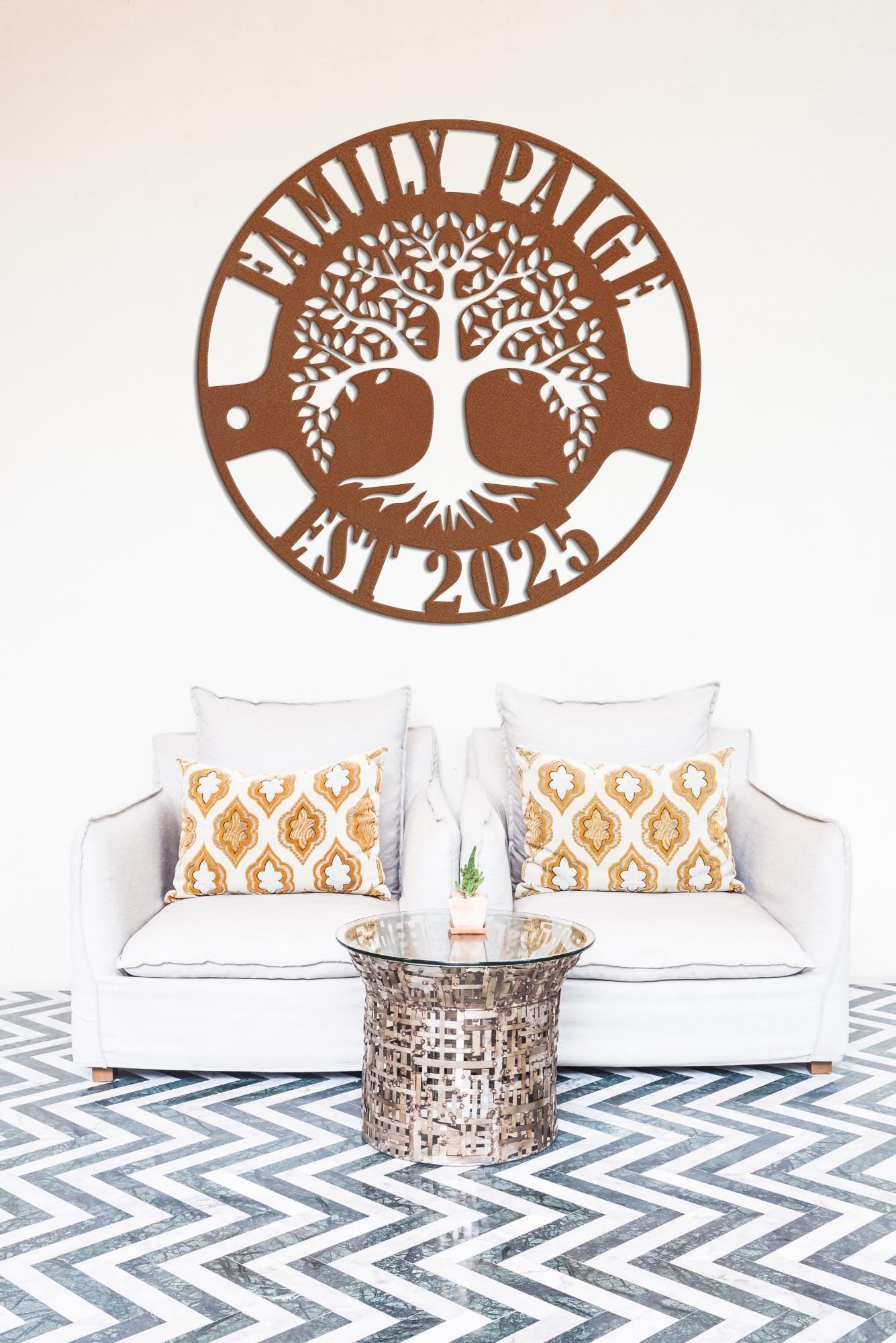 Personalized Tree of Life Metal Wall Art, Custom Family Name Sign, Tree of Life Wall Decor, Custom Metal Art, Gift for Couple, Parents Gift