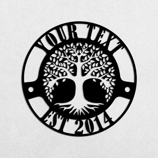 Personalized Tree of Life Metal Wall Art, Custom Family Name Sign, Tree of Life Wall Decor, Custom Metal Art, Gift for Couple, Parents Gift