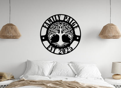 Personalized Tree of Life Metal Wall Art, Tree of Life Wall Decor, Metal Tree Wall Art, Custom Metal Art, Custom Metal Sign, Gift for Couple