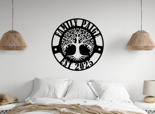 Personalized Tree of Life Metal Wall Art, Tree of Life Wall Decor, Metal Tree Wall Art, Custom Metal Art, Custom Metal Sign, Gift for Couple