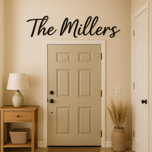 Custom Metal Family Name Sign, Your Custom Text, Cursive Words for the Wall, Modern Metal Words, Gift for Parents, Housewarming Gift
