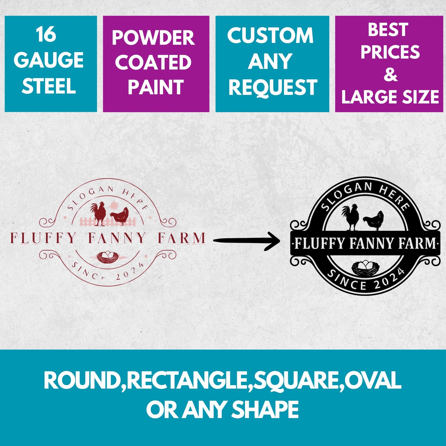 Custom Metal Sign, Outdoor Sign, Personalized Metal Wall Art, Price Offer Difference