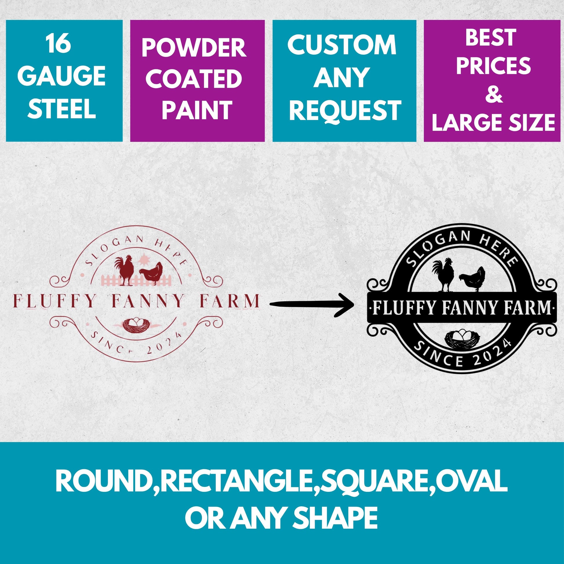 Custom Metal Sign, Outdoor Sign, Personalized Metal Wall Art, Price Offer Difference